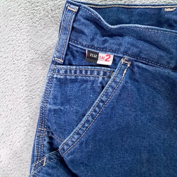 Carhartt FR Flame Resistant Carpenter Jean Men 42x32, Tag 42x34 FRB13 DNM Work - Picture 5 of 16